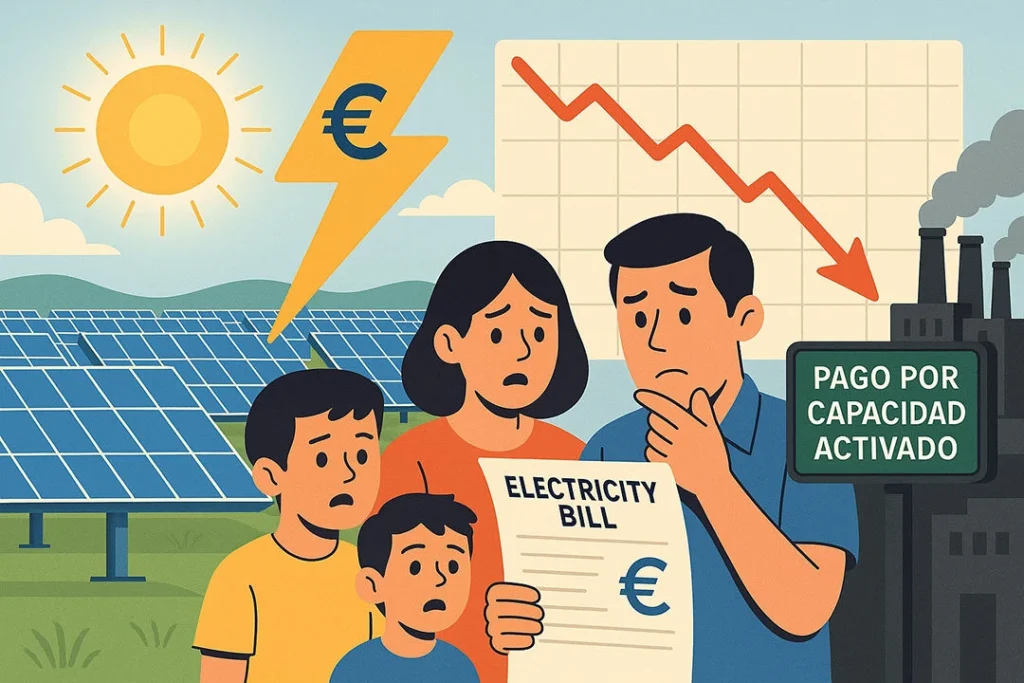 El desplome del precio de la luz por la solar pone en evidencia los fallos del sistema eléctrico